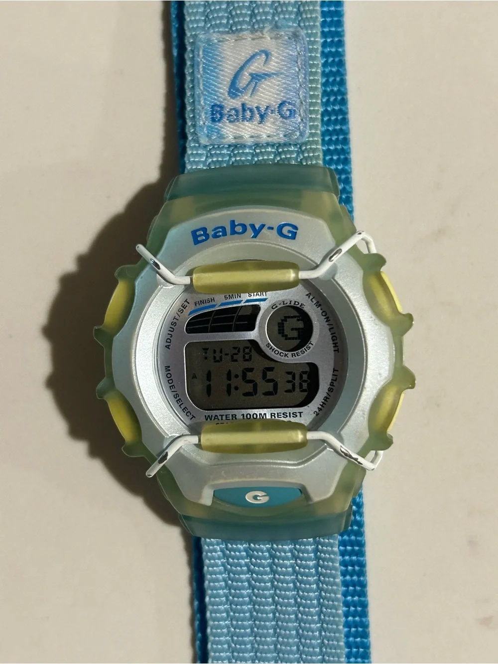 Vintage Casio Baby-G BGX-130       G-LIDE Digital Surf Watch - New Battery